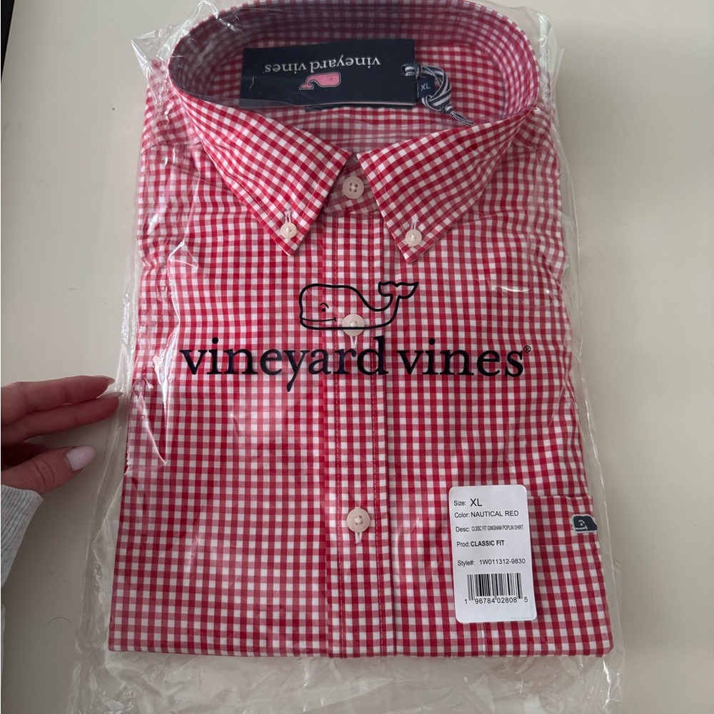 Vineyard Vines Red Casual Button Down Shirt